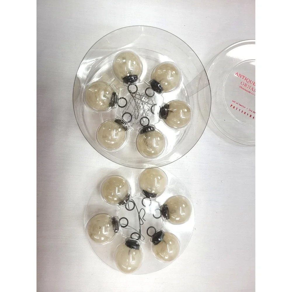 Antique Mercury Ornaments Pottery Barn Set of Twelve
